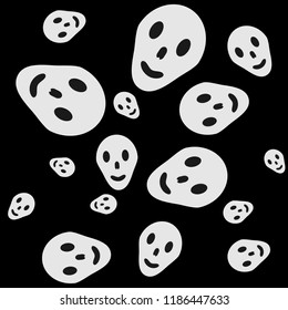 Ghosts vector background 