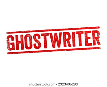 Ghostwriter wird angestellt, um journalistische Werke, Reden oder andere Texte zu schreiben, die einer anderen Person als Autor offiziell zugeschrieben werden, Textbegriff-Briefmarke