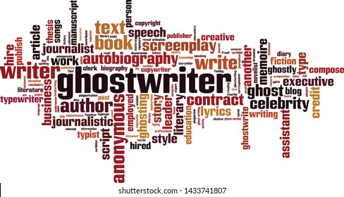 Ghostwriter word cloud concept. Collage made of words about ghostwriter. Vector illustration 