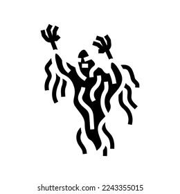 ghoul ghost glyph icon vector. ghoul ghost sign. isolated symbol illustration