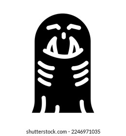 ghoul ghost glyph icon vector. ghoul ghost sign. isolated symbol illustration