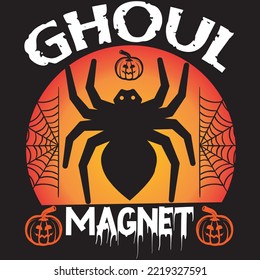 Ghoul Magnet T-shirt Design Vector File.