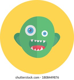 ghoul vector flat color icon 