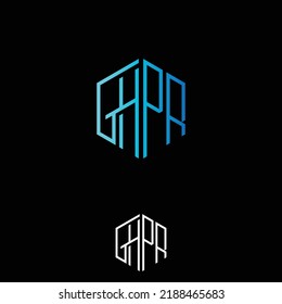 GHPR logo initial letter design template vector design symbol. Vector illustration EPS.8 EPS.10
