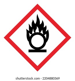 GHS Chemicals Label Pictograms and Hazard Classes - Oxidizers