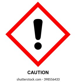 GHS hazard pictogram - CAUTION , health hazard warning sign , isolated vector illustration