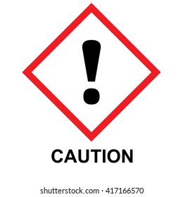 GHS Hazard Pictogram Caution. Vector Illustration