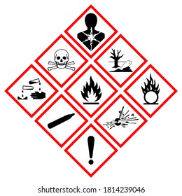 GHS Hazard Symbol Sign, Vector Illustration, Isolate On White Background, Label .EPS10