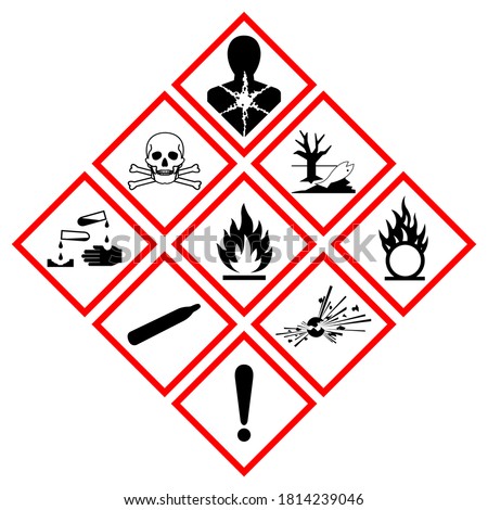 GHS Hazard Symbol Sign, Vector Illustration, Isolate On White Background, Label .EPS10