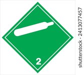 ghs hazard transport icon, vector, pictogram, non flammable, non toxic gases, warning symbol ghs - sga safety sign