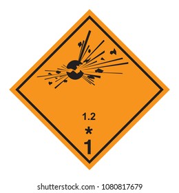 Raster Illustration Ghs01 Hazard Pictogram Explosive: Ilustración De ...