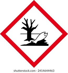 ghs hazardous, transport icon, warning symbol ghs - sga safety sign, pictogram, environmental, hazards to aquatic  , and other environments