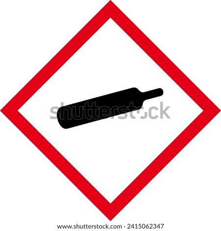 ghs hazardous, transport icon, warning symbol ghs - sga safety sign, pictogram, gas under pressure, including compressed, disolved, and liquified gases
