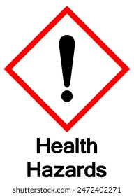 GHS Helth Hazard Symbol Sign, Vector Illustration, Isolate On White Background, Label .EPS10