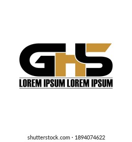 Vector de diseño del logotipo de la letra monocasco del GHS