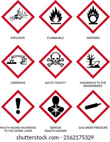 Ghs Warning Sign Icon Vector Set Stock Vector (Royalty Free) 2162175329 ...