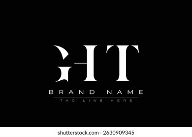 GHT abstract letter logo design. This logo is designed by three abstract letters.