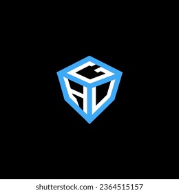 Diseño vectorial del logotipo de la letra GHU, logotipo simple y moderno de GHU. Diseño de alfabetos lujosos GHU  