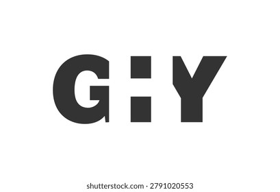 GHY logo design. Initial letter G H Y bold font style for tech startups, consulting, corporate branding. Creative company name, headlines typography identity, trendy logotype. Vector illustration.