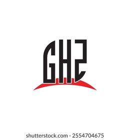 GHZ letter logo design with white background in illustrator, vector logo modern alphabet font
