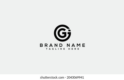 GI g i plantilla de icono de letra del alfabeto creativo moderno