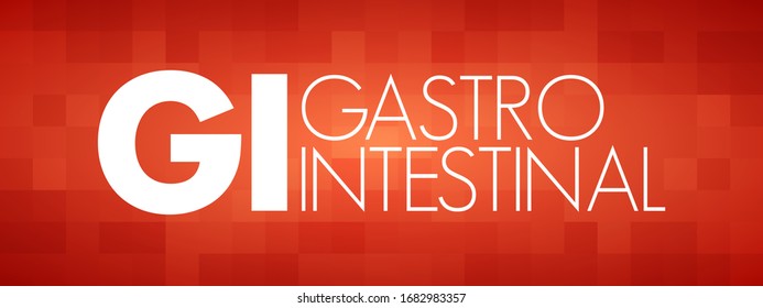 GI - Gastrointestinal acronym, medical concept background
