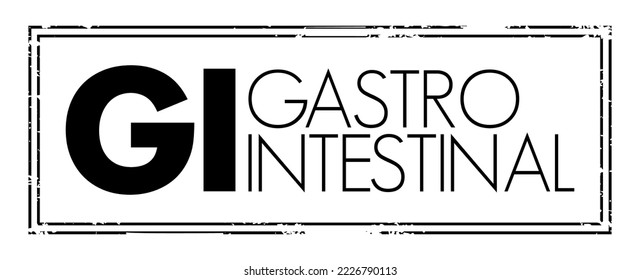 GI - Gastrointestinal acronym text stamp, medical concept background