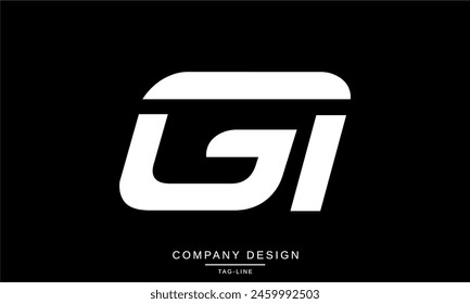 GI, IG Abstract Letters Logo Monogram design Font Icon