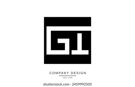 GI, IG Abstract Letters Logo Monogram design Font Icon