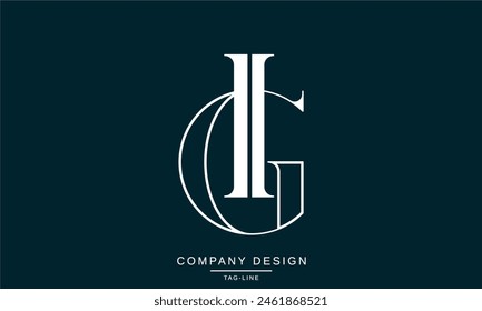 GI, IG Letras Abstractas Logo Monograma diseño Fuente Icono