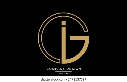 GI, IG Abstract Letters Logo Monogram design Symbol