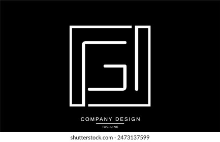 GI, IG Letras Abstractas Logo Monograma diseño Símbolo
