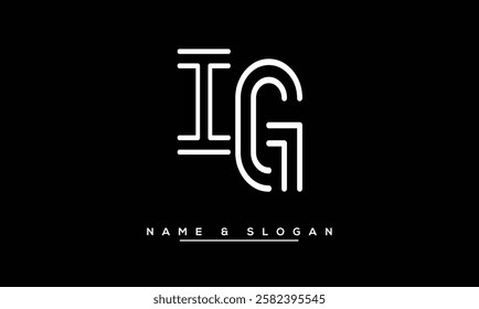GI, IG Abstract Letters Logo Monogram