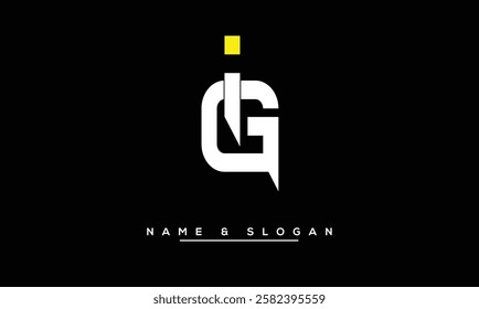GI, IG Abstract Letters Logo Monogram