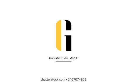 GI, IG, G, I abstract letters logo monogram