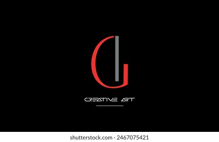 GI, IG, G, I abstract letters logo monogram