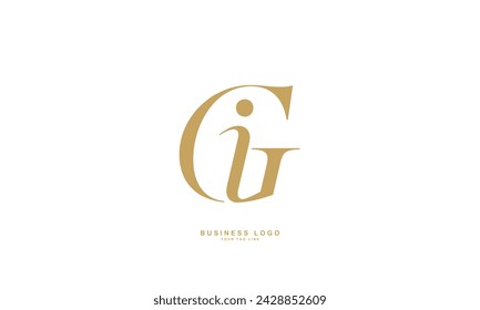 GI, IG, G, I, Letras abstractas Logo mONOGRAM