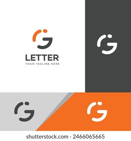 GI, IG, G letter logo design template elements. Modern abstract digital alphabet letter logo.