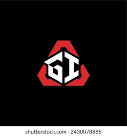 GI logotipo inicial concepto moderno y futurista para la exportación o el logotipo del juego