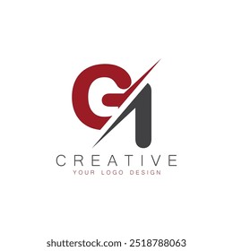 GI initial monogram with letter creative logo