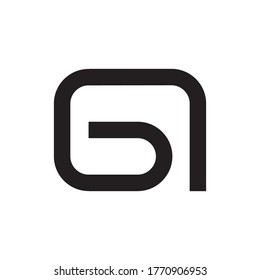 vector de diseño de logotipo de letra GI