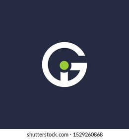 GI letter vector logo abstract