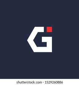 GI letter vector logo abstract