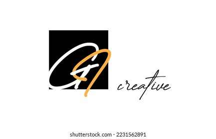 GI letters creative modern font logo design