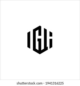 GI logo design vector sign 