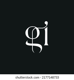 GI Logo Design Vector Template