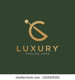 GI logo or IG Logo. luxury Logotype design for company.