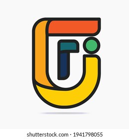 Gi logo. simple logo vector design