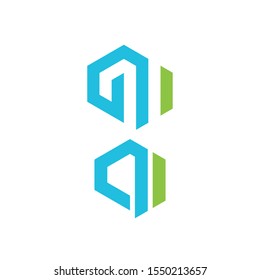 GI logo vector for business