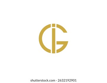 GI Plantilla de icono de Vector de diseño de logotipo moderno